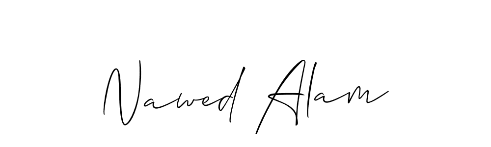 Design your own signature with our free online signature maker. With this signature software, you can create a handwritten (Allison_Script) signature for name Nawed Alam. Nawed Alam signature style 2 images and pictures png