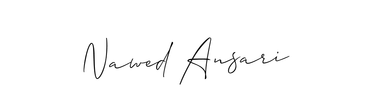 Allison_Script is a professional signature style that is perfect for those who want to add a touch of class to their signature. It is also a great choice for those who want to make their signature more unique. Get Nawed Ansari name to fancy signature for free. Nawed Ansari signature style 2 images and pictures png