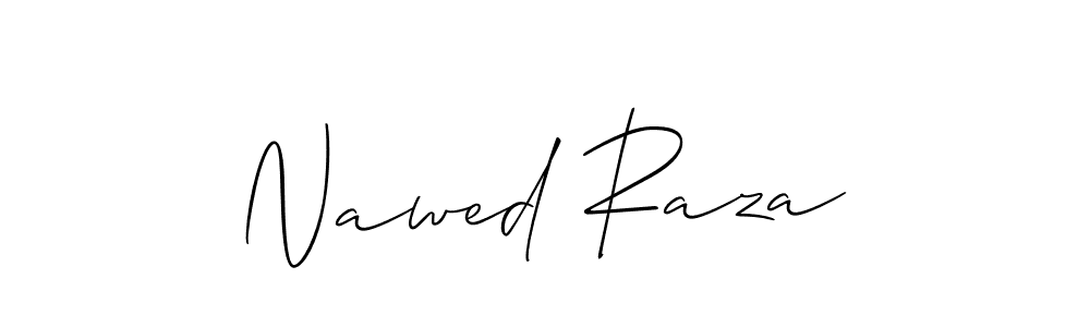 Use a signature maker to create a handwritten signature online. With this signature software, you can design (Allison_Script) your own signature for name Nawed Raza. Nawed Raza signature style 2 images and pictures png
