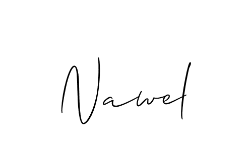 Nawel stylish signature style. Best Handwritten Sign (Allison_Script) for my name. Handwritten Signature Collection Ideas for my name Nawel. Nawel signature style 2 images and pictures png