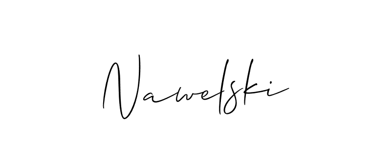How to Draw Nawelski signature style? Allison_Script is a latest design signature styles for name Nawelski. Nawelski signature style 2 images and pictures png
