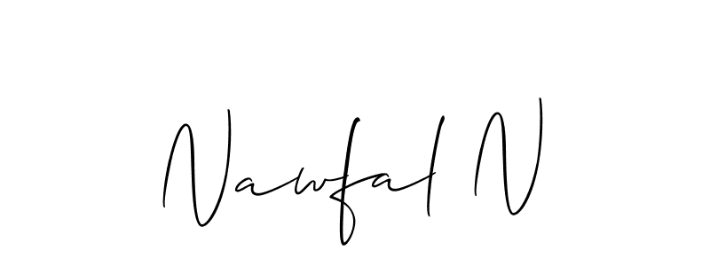 Make a beautiful signature design for name Nawfal N. Use this online signature maker to create a handwritten signature for free. Nawfal N signature style 2 images and pictures png