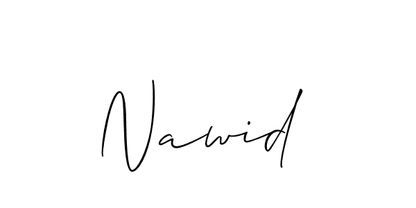 Create a beautiful signature design for name Nawid . With this signature (Allison_Script) fonts, you can make a handwritten signature for free. Nawid  signature style 2 images and pictures png