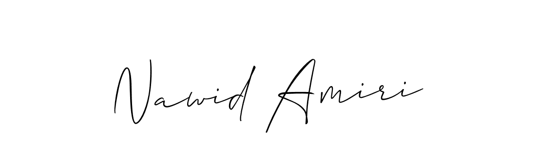 Create a beautiful signature design for name Nawid Amiri. With this signature (Allison_Script) fonts, you can make a handwritten signature for free. Nawid Amiri signature style 2 images and pictures png