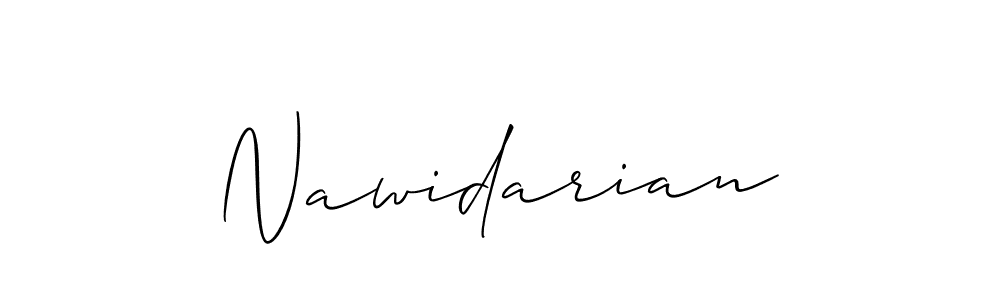 The best way (Allison_Script) to make a short signature is to pick only two or three words in your name. The name Nawidarian include a total of six letters. For converting this name. Nawidarian signature style 2 images and pictures png