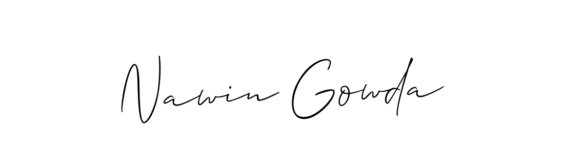 Design your own signature with our free online signature maker. With this signature software, you can create a handwritten (Allison_Script) signature for name Nawin Gowda. Nawin Gowda signature style 2 images and pictures png