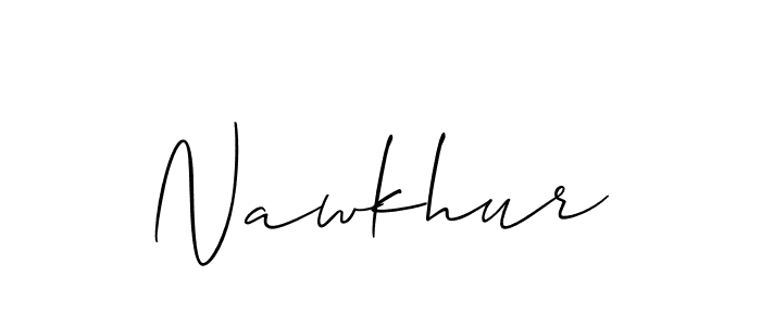 How to Draw Nawkhur signature style? Allison_Script is a latest design signature styles for name Nawkhur. Nawkhur signature style 2 images and pictures png