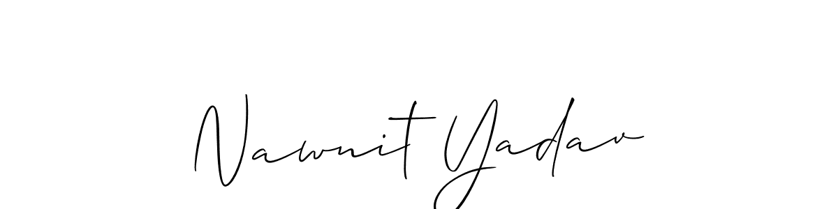 Nawnit Yadav stylish signature style. Best Handwritten Sign (Allison_Script) for my name. Handwritten Signature Collection Ideas for my name Nawnit Yadav. Nawnit Yadav signature style 2 images and pictures png