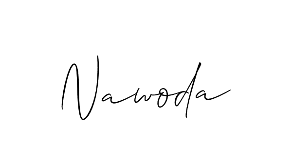 Design your own signature with our free online signature maker. With this signature software, you can create a handwritten (Allison_Script) signature for name Nawoda. Nawoda signature style 2 images and pictures png