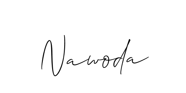 Design your own signature with our free online signature maker. With this signature software, you can create a handwritten (Allison_Script) signature for name Nawoda. Nawoda signature style 2 images and pictures png