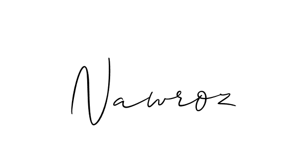 Create a beautiful signature design for name Nawroz. With this signature (Allison_Script) fonts, you can make a handwritten signature for free. Nawroz signature style 2 images and pictures png