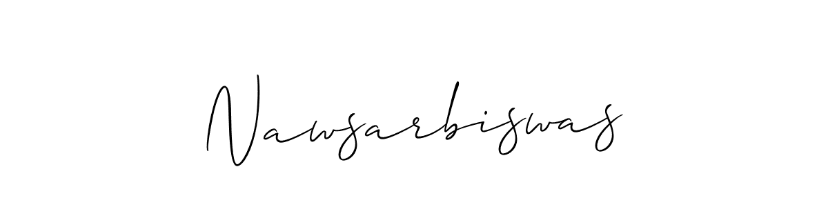 How to make Nawsarbiswas name signature. Use Allison_Script style for creating short signs online. This is the latest handwritten sign. Nawsarbiswas signature style 2 images and pictures png