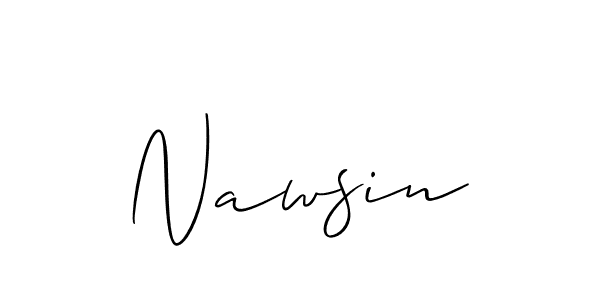 Make a beautiful signature design for name Nawsin. With this signature (Allison_Script) style, you can create a handwritten signature for free. Nawsin signature style 2 images and pictures png