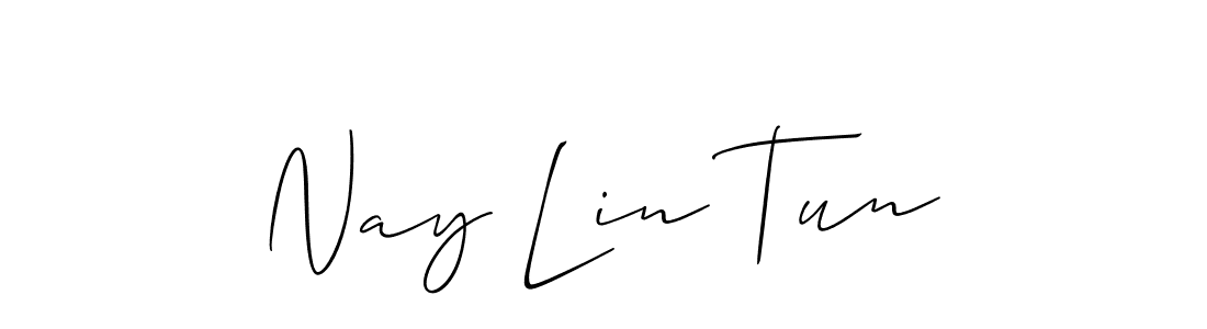 Similarly Allison_Script is the best handwritten signature design. Signature creator online .You can use it as an online autograph creator for name Nay Lin Tun. Nay Lin Tun signature style 2 images and pictures png