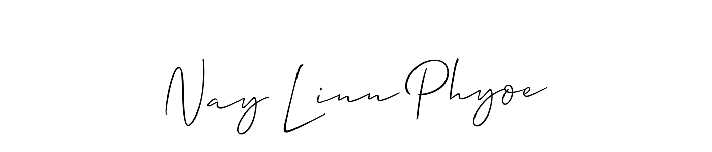Nay Linn Phyoe stylish signature style. Best Handwritten Sign (Allison_Script) for my name. Handwritten Signature Collection Ideas for my name Nay Linn Phyoe. Nay Linn Phyoe signature style 2 images and pictures png