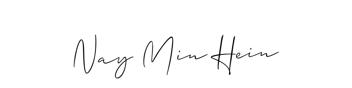 This is the best signature style for the Nay Min Hein name. Also you like these signature font (Allison_Script). Mix name signature. Nay Min Hein signature style 2 images and pictures png