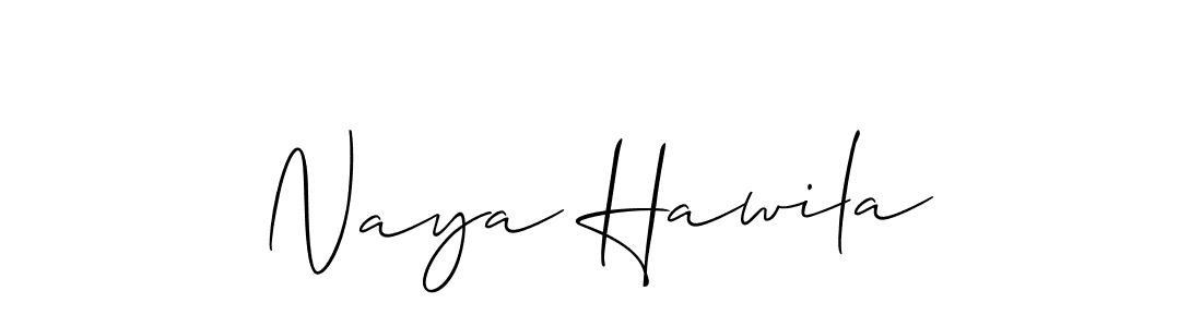 Make a short Naya Hawila signature style. Manage your documents anywhere anytime using Allison_Script. Create and add eSignatures, submit forms, share and send files easily. Naya Hawila signature style 2 images and pictures png