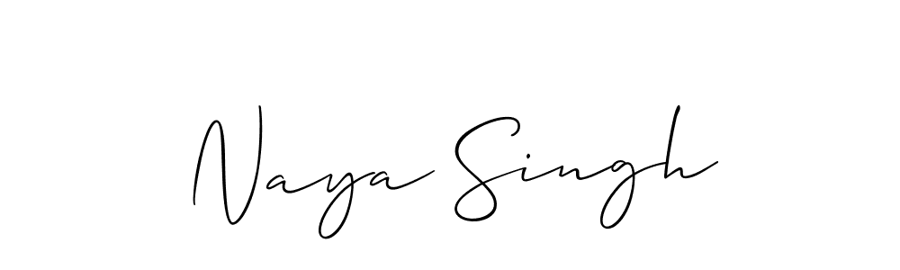 Design your own signature with our free online signature maker. With this signature software, you can create a handwritten (Allison_Script) signature for name Naya Singh. Naya Singh signature style 2 images and pictures png