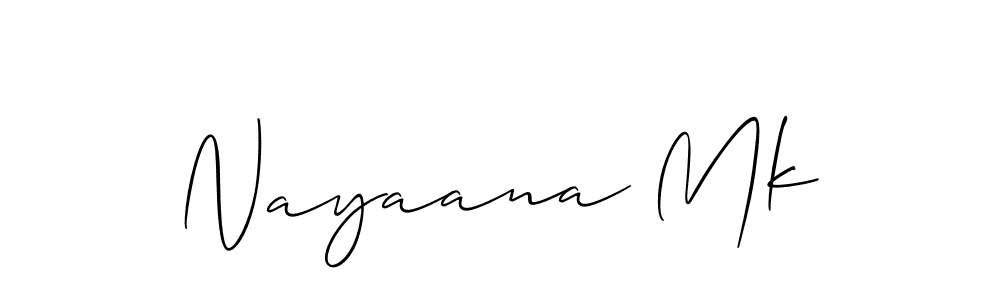 How to Draw Nayaana Mk signature style? Allison_Script is a latest design signature styles for name Nayaana Mk. Nayaana Mk signature style 2 images and pictures png