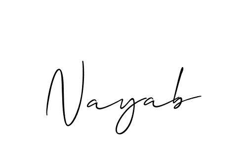 Nayab stylish signature style. Best Handwritten Sign (Allison_Script) for my name. Handwritten Signature Collection Ideas for my name Nayab. Nayab signature style 2 images and pictures png