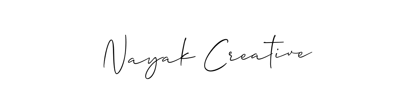 How to Draw Nayak Creative signature style? Allison_Script is a latest design signature styles for name Nayak Creative. Nayak Creative signature style 2 images and pictures png