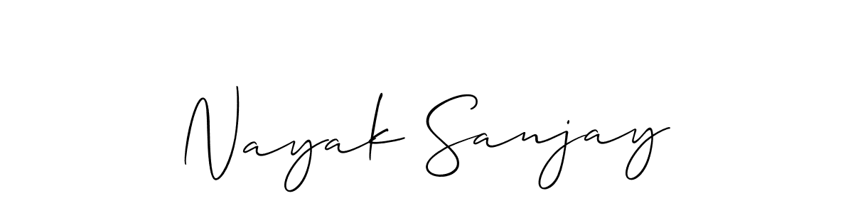 It looks lik you need a new signature style for name Nayak Sanjay. Design unique handwritten (Allison_Script) signature with our free signature maker in just a few clicks. Nayak Sanjay signature style 2 images and pictures png