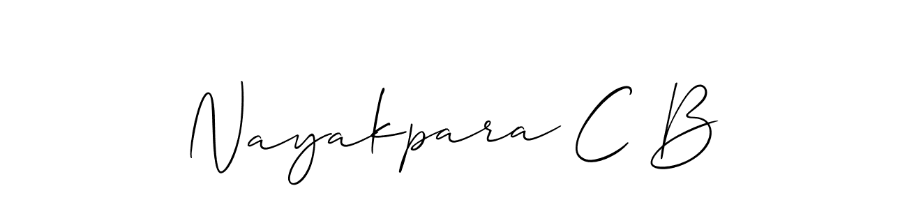 Make a beautiful signature design for name Nayakpara C B. With this signature (Allison_Script) style, you can create a handwritten signature for free. Nayakpara C B signature style 2 images and pictures png