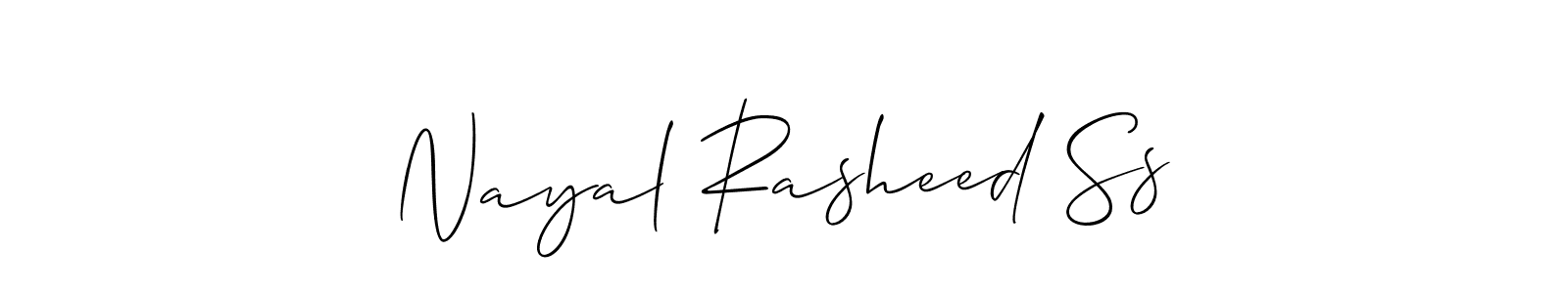 Make a beautiful signature design for name Nayal Rasheed Ss. Use this online signature maker to create a handwritten signature for free. Nayal Rasheed Ss signature style 2 images and pictures png