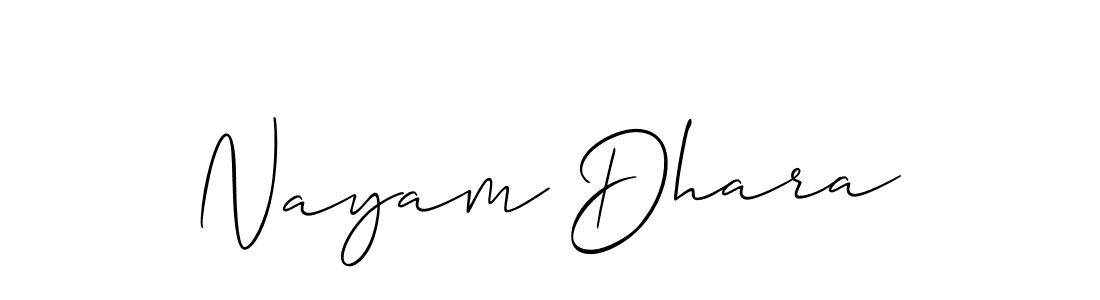 Make a beautiful signature design for name Nayam Dhara. Use this online signature maker to create a handwritten signature for free. Nayam Dhara signature style 2 images and pictures png