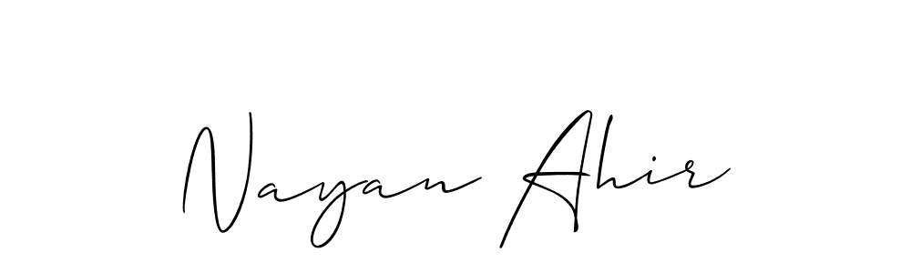 How to make Nayan Ahir signature? Allison_Script is a professional autograph style. Create handwritten signature for Nayan Ahir name. Nayan Ahir signature style 2 images and pictures png