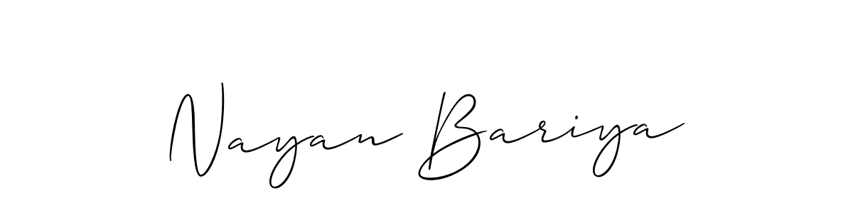 Best and Professional Signature Style for Nayan Bariya. Allison_Script Best Signature Style Collection. Nayan Bariya signature style 2 images and pictures png