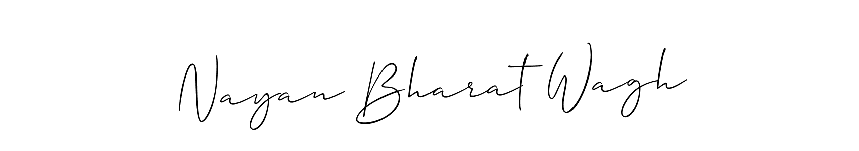 Make a beautiful signature design for name Nayan Bharat Wagh. Use this online signature maker to create a handwritten signature for free. Nayan Bharat Wagh signature style 2 images and pictures png