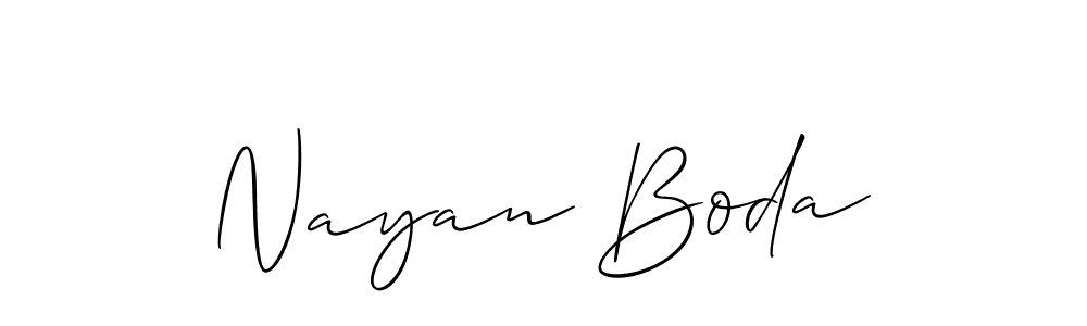 You can use this online signature creator to create a handwritten signature for the name Nayan Boda. This is the best online autograph maker. Nayan Boda signature style 2 images and pictures png