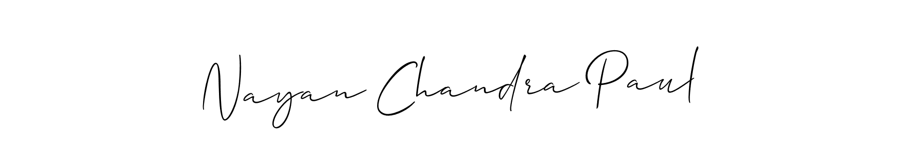 How to make Nayan Chandra Paul name signature. Use Allison_Script style for creating short signs online. This is the latest handwritten sign. Nayan Chandra Paul signature style 2 images and pictures png
