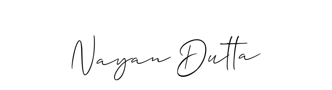 Also we have Nayan Dutta name is the best signature style. Create professional handwritten signature collection using Allison_Script autograph style. Nayan Dutta signature style 2 images and pictures png