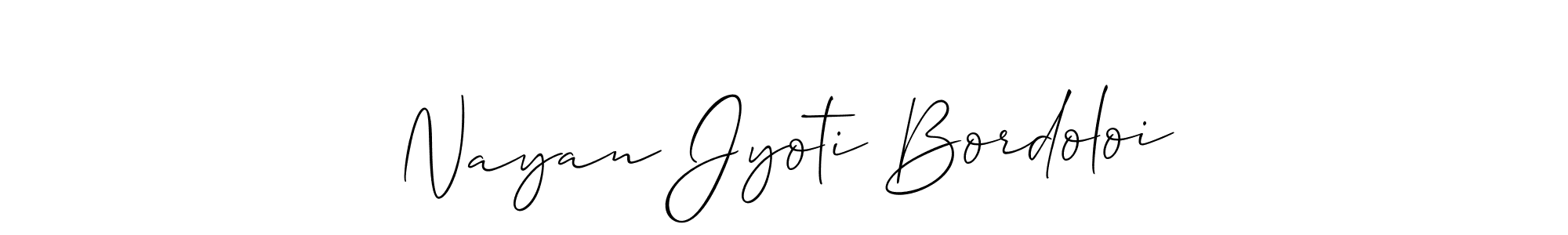Similarly Allison_Script is the best handwritten signature design. Signature creator online .You can use it as an online autograph creator for name Nayan Jyoti Bordoloi. Nayan Jyoti Bordoloi signature style 2 images and pictures png
