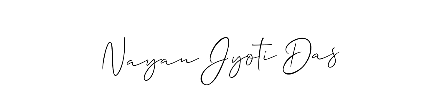 The best way (Allison_Script) to make a short signature is to pick only two or three words in your name. The name Nayan Jyoti Das include a total of six letters. For converting this name. Nayan Jyoti Das signature style 2 images and pictures png