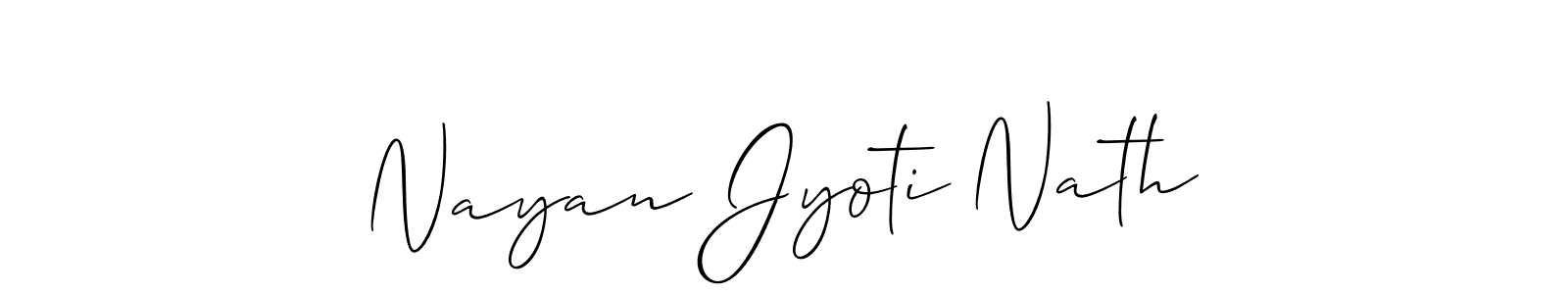 Design your own signature with our free online signature maker. With this signature software, you can create a handwritten (Allison_Script) signature for name Nayan Jyoti Nath. Nayan Jyoti Nath signature style 2 images and pictures png