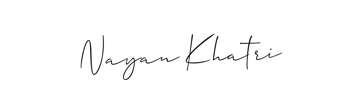 Also You can easily find your signature by using the search form. We will create Nayan Khatri name handwritten signature images for you free of cost using Allison_Script sign style. Nayan Khatri signature style 2 images and pictures png