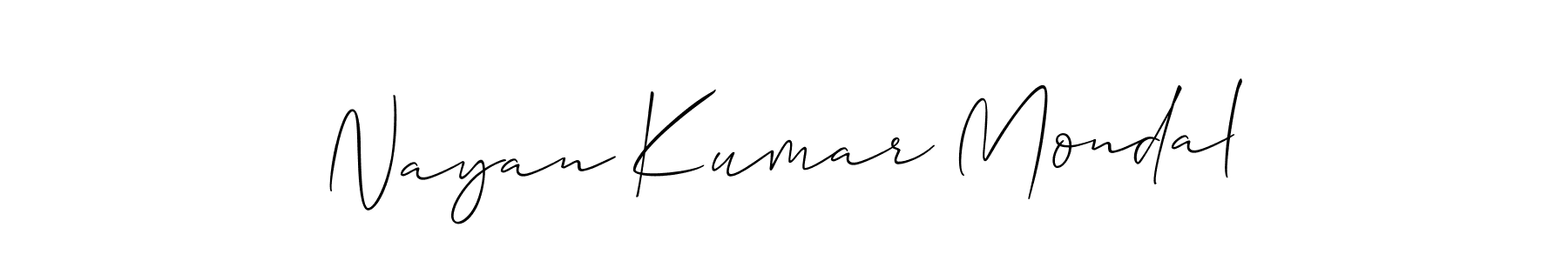 Also You can easily find your signature by using the search form. We will create Nayan Kumar Mondal name handwritten signature images for you free of cost using Allison_Script sign style. Nayan Kumar Mondal signature style 2 images and pictures png