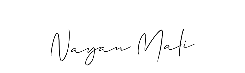 Also we have Nayan Mali name is the best signature style. Create professional handwritten signature collection using Allison_Script autograph style. Nayan Mali signature style 2 images and pictures png