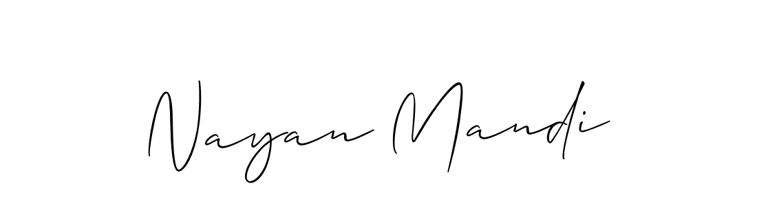 Allison_Script is a professional signature style that is perfect for those who want to add a touch of class to their signature. It is also a great choice for those who want to make their signature more unique. Get Nayan Mandi name to fancy signature for free. Nayan Mandi signature style 2 images and pictures png