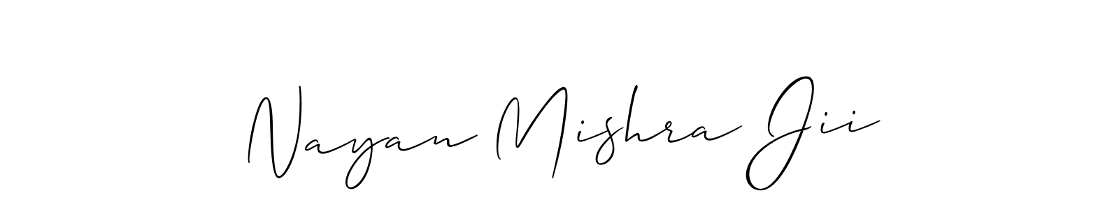 Nayan Mishra Jii stylish signature style. Best Handwritten Sign (Allison_Script) for my name. Handwritten Signature Collection Ideas for my name Nayan Mishra Jii. Nayan Mishra Jii signature style 2 images and pictures png