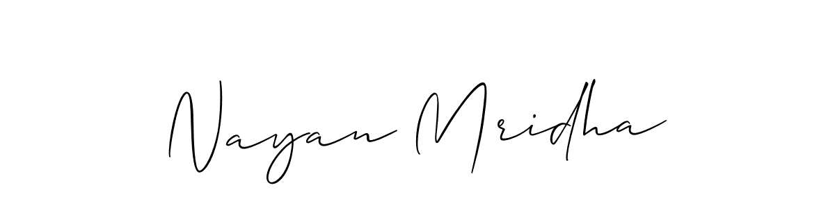 Also You can easily find your signature by using the search form. We will create Nayan Mridha name handwritten signature images for you free of cost using Allison_Script sign style. Nayan Mridha signature style 2 images and pictures png