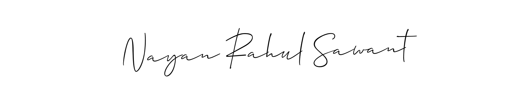 How to make Nayan Rahul Sawant name signature. Use Allison_Script style for creating short signs online. This is the latest handwritten sign. Nayan Rahul Sawant signature style 2 images and pictures png