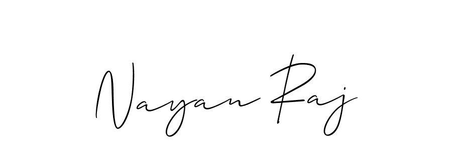 Make a beautiful signature design for name Nayan Raj. With this signature (Allison_Script) style, you can create a handwritten signature for free. Nayan Raj signature style 2 images and pictures png
