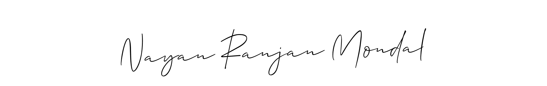 Make a beautiful signature design for name Nayan Ranjan Mondal. With this signature (Allison_Script) style, you can create a handwritten signature for free. Nayan Ranjan Mondal signature style 2 images and pictures png