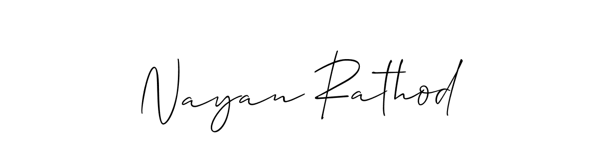 How to make Nayan Rathod name signature. Use Allison_Script style for creating short signs online. This is the latest handwritten sign. Nayan Rathod signature style 2 images and pictures png