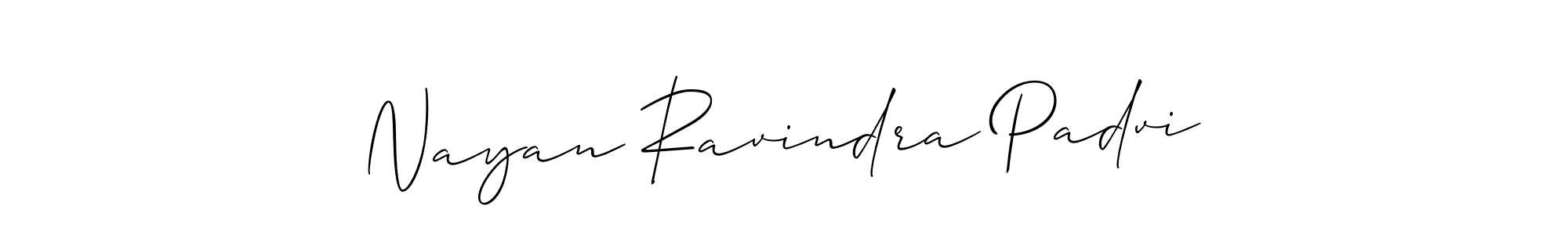 Create a beautiful signature design for name Nayan Ravindra Padvi. With this signature (Allison_Script) fonts, you can make a handwritten signature for free. Nayan Ravindra Padvi signature style 2 images and pictures png