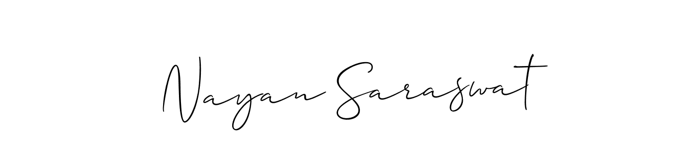 You should practise on your own different ways (Allison_Script) to write your name (Nayan Saraswat) in signature. don't let someone else do it for you. Nayan Saraswat signature style 2 images and pictures png